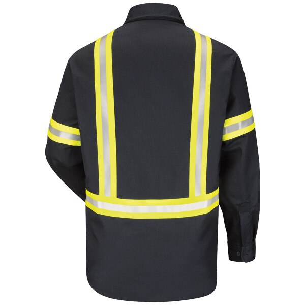 Bulwark ComforTouch Enhanced-Vis Uniform Shirt in Navy